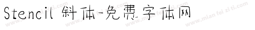 Stencil 斜体字体转换